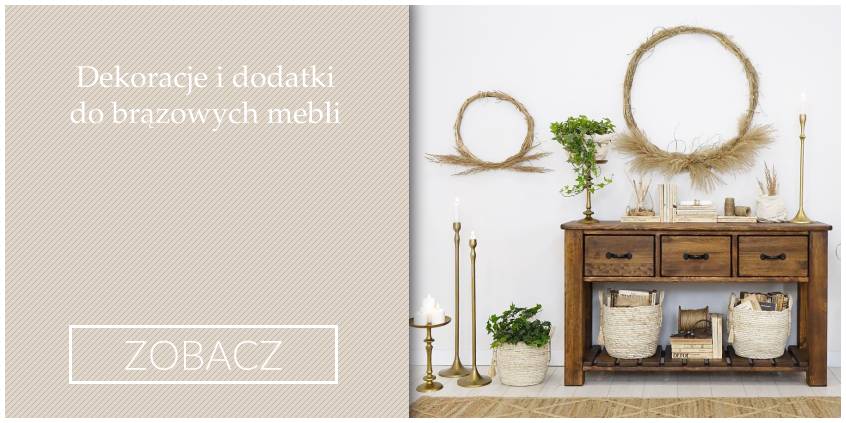 Dekoracje i dodatki do brązowych mebli