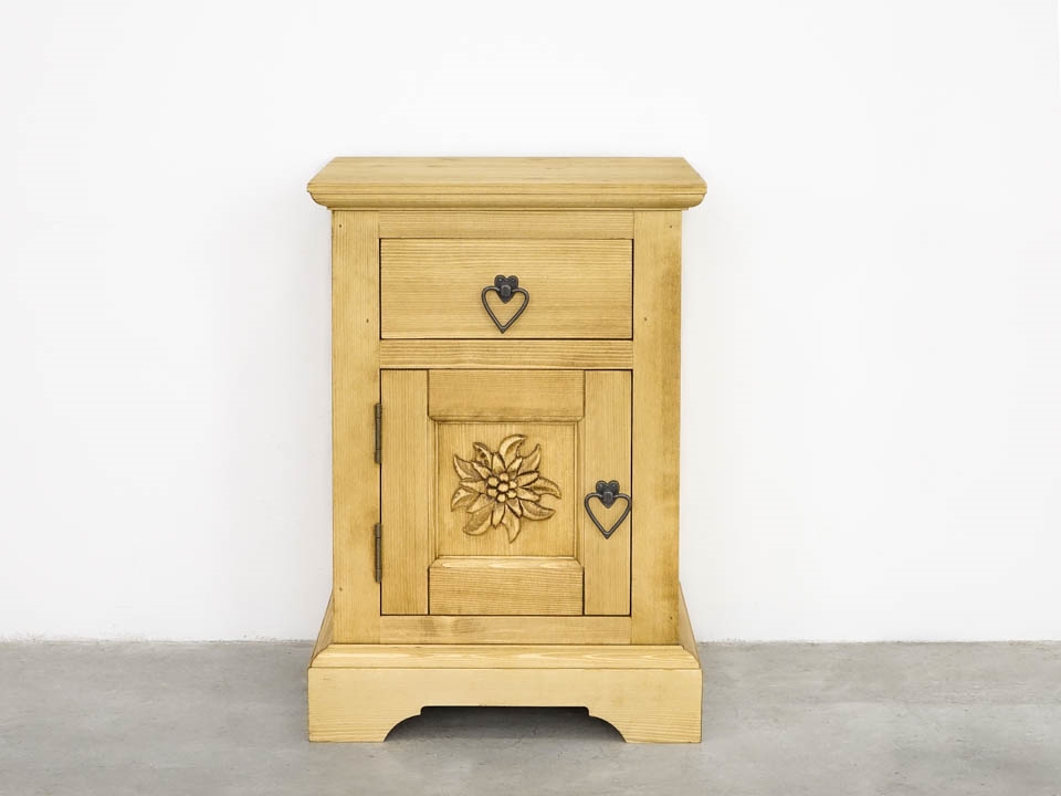 stolik nocny drewniany z szufladą