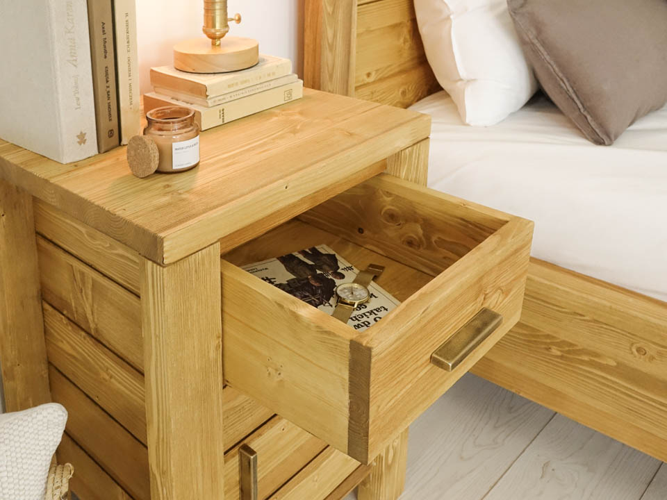 szafka nocna z litego drewna