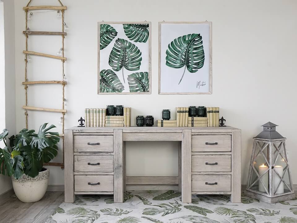 biurko drewniane rustykalne