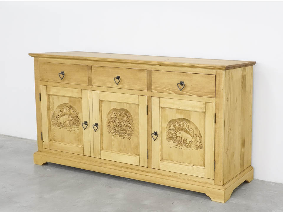 drewniana komoda do salonu