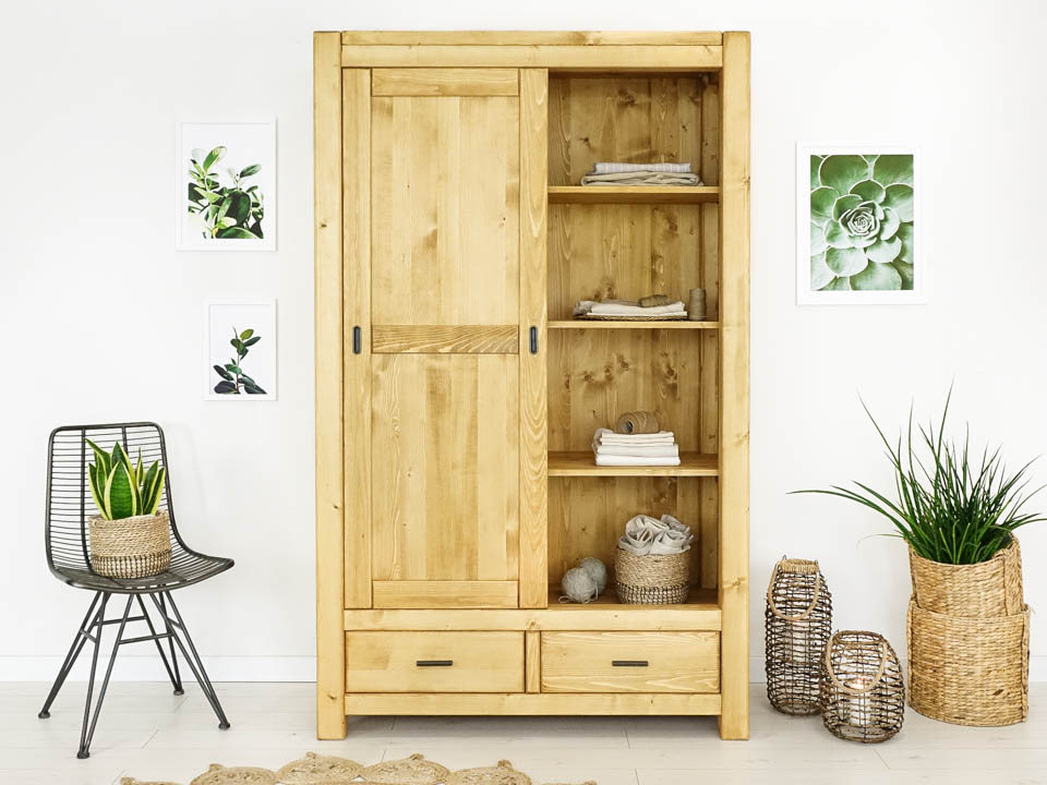 drewniana szafa do sypialni nowoczesna