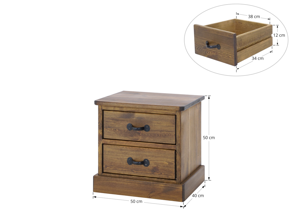 drewniana szafka nocna