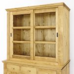 drewniana witryna do salonu