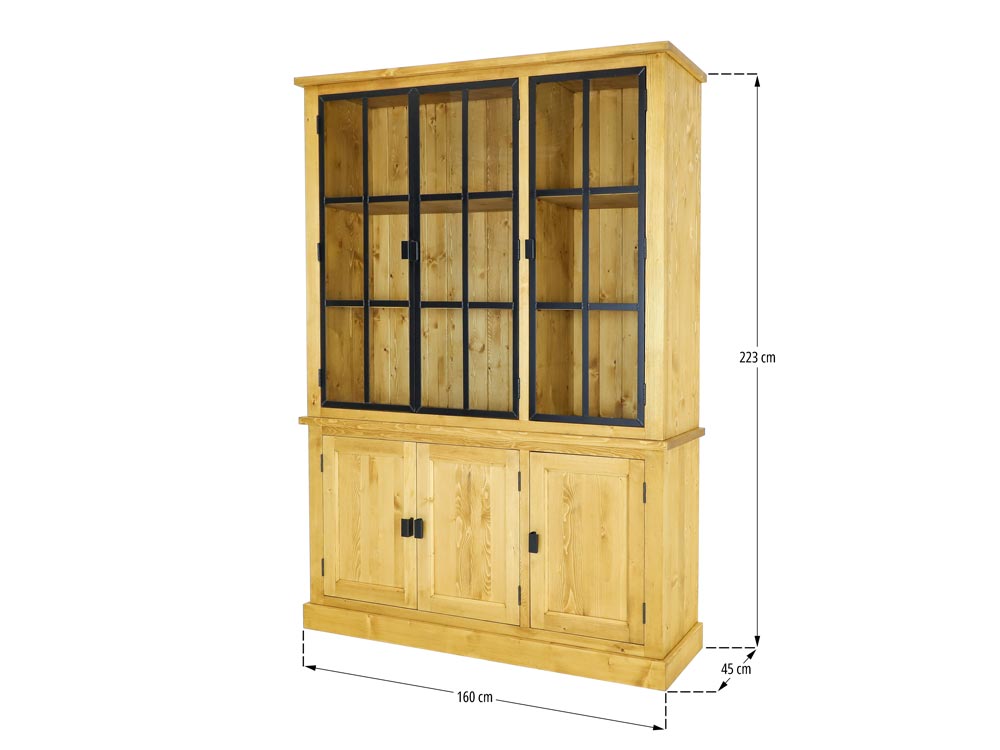 drewniana witryna loftowa industrial 2