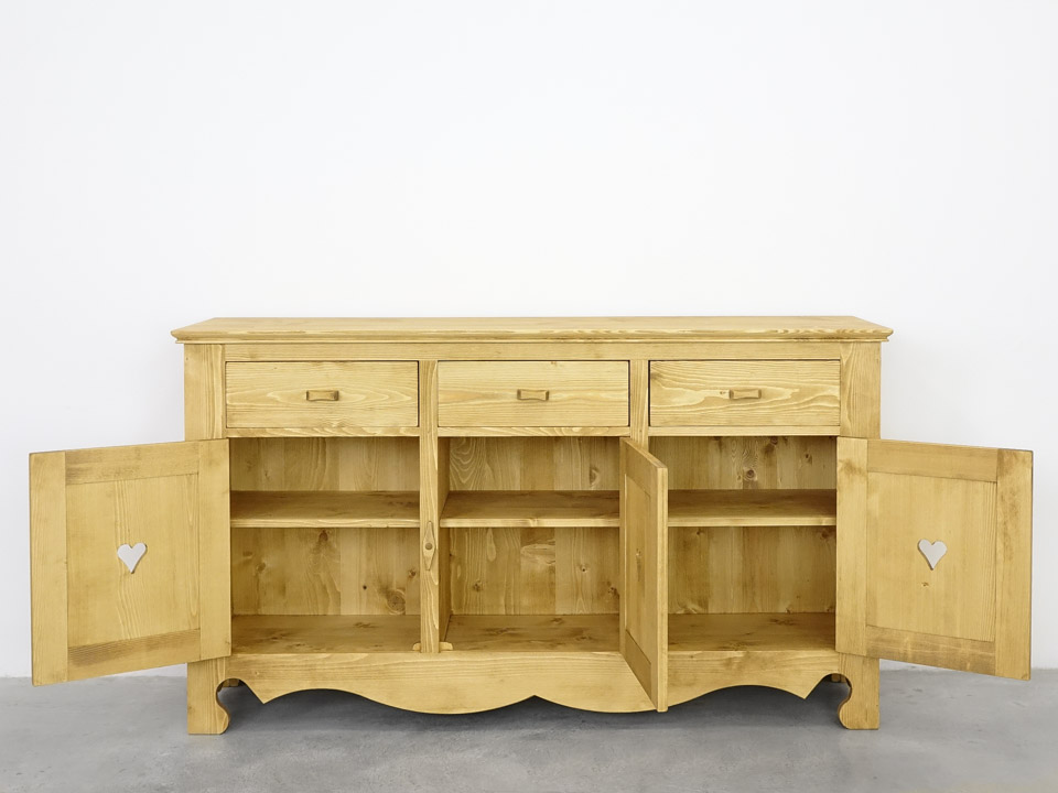 drewniane komody z szufladami