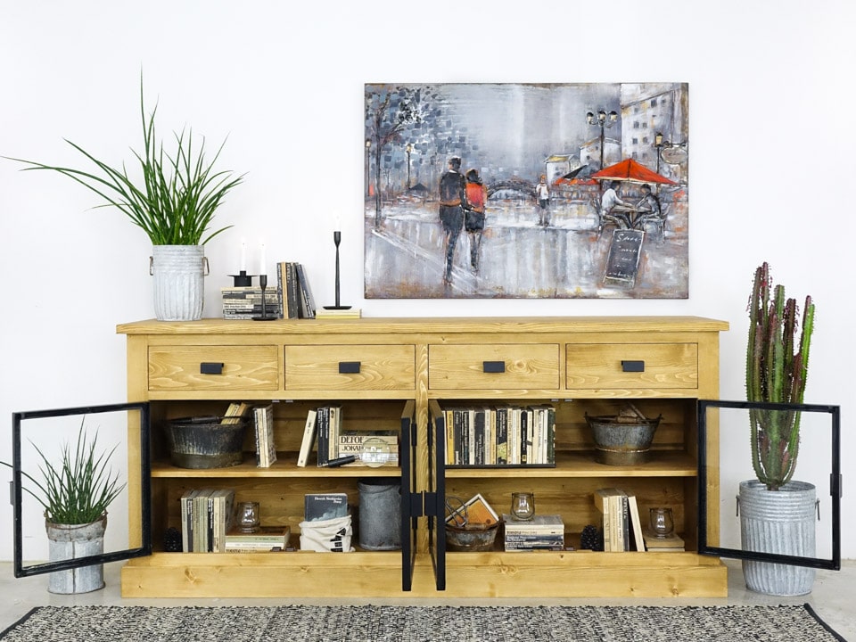 komoda drewniana industrialna