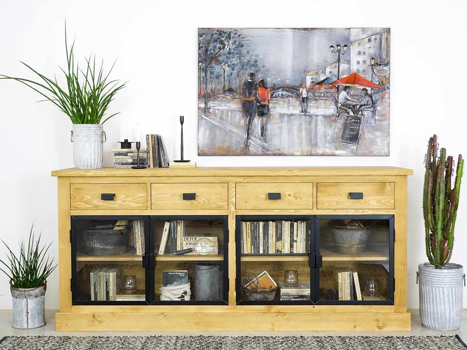 komoda drewniana loftowa