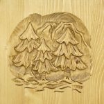 komoda drewniana zdobiona góralska