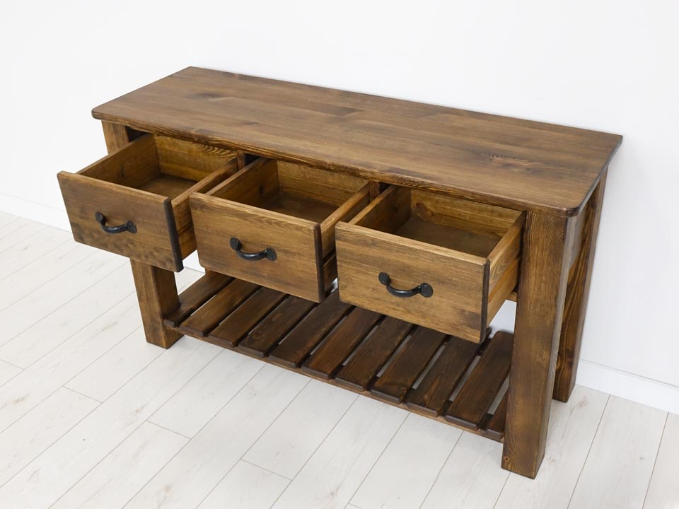 konsola drewniana do przedpokoju