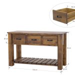 konsola drewniana rustykalna wymiary