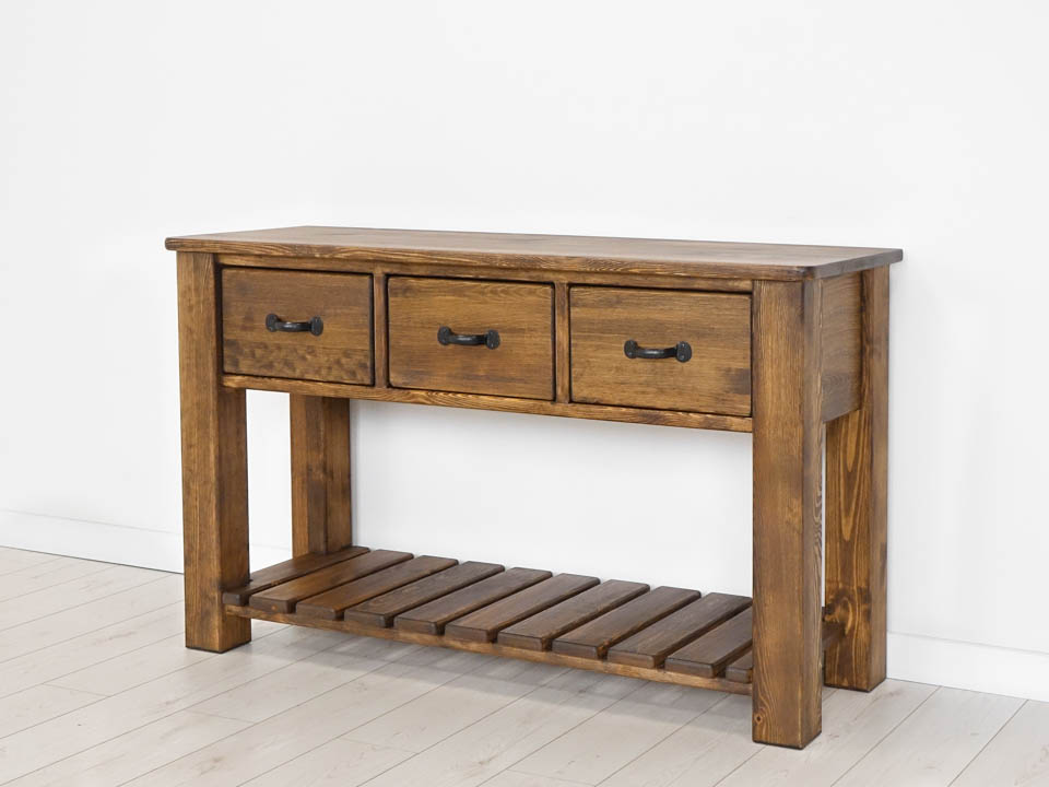 konsola z drewna do przedpokoju