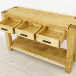 konsola z szufladami drewniana