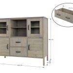 kredens z drewna sosnowego wymiary