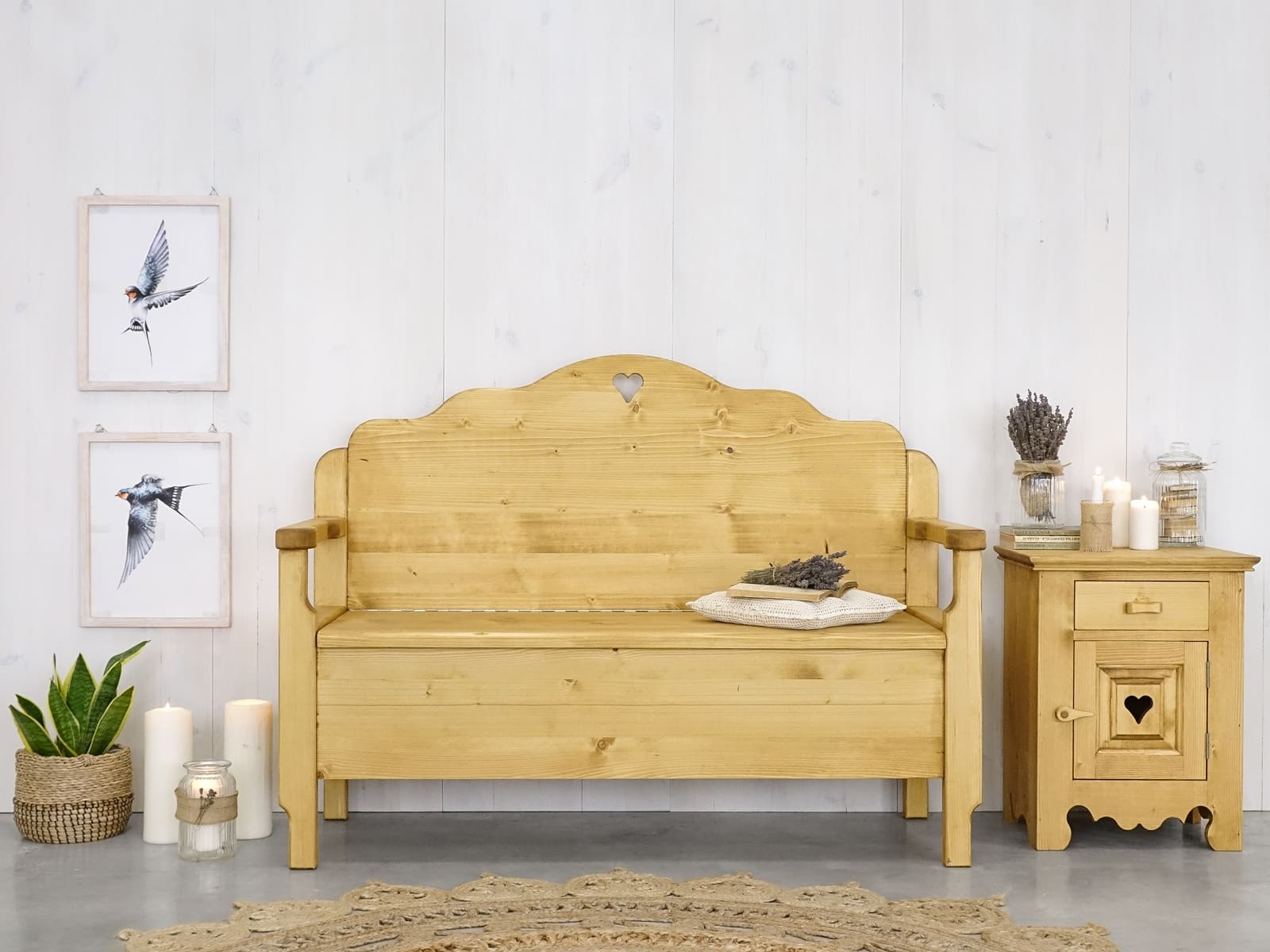 ławka drewniana świerkowa góralska do jadalni