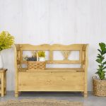 ławka drewniana świerkowa rustykalna do przedpokoju