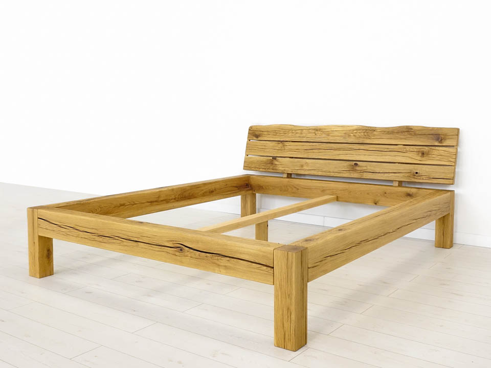 łóżko drewniane dębowe nowoczesne