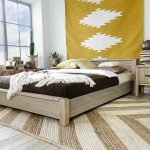 łóżko drewniane styl boho