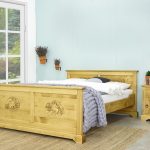 łóżko drewniane świerkowe 180x200 góralskie do sypialni