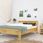łóżko drewniane świerkowe do sypialni