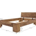 łóżko z drewna sosnowego wymiary