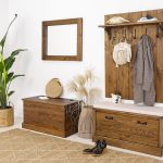 lustro drewniane do salonu