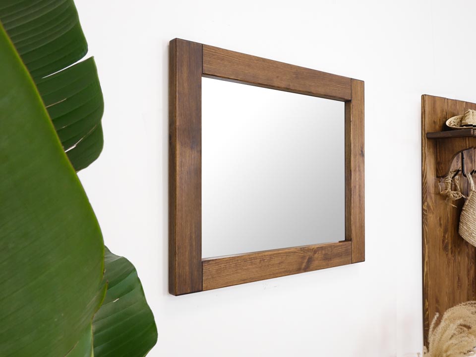lustro drewniane wiszące