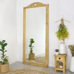 lustro w ramie drewnianej świerkowej góralskie do sypialni