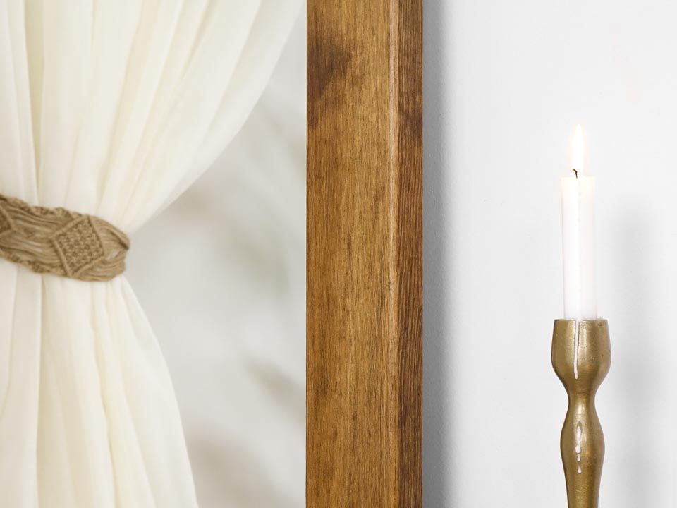 lustro z litego drewna