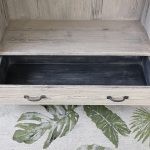 masywna szuflada regał drewniany