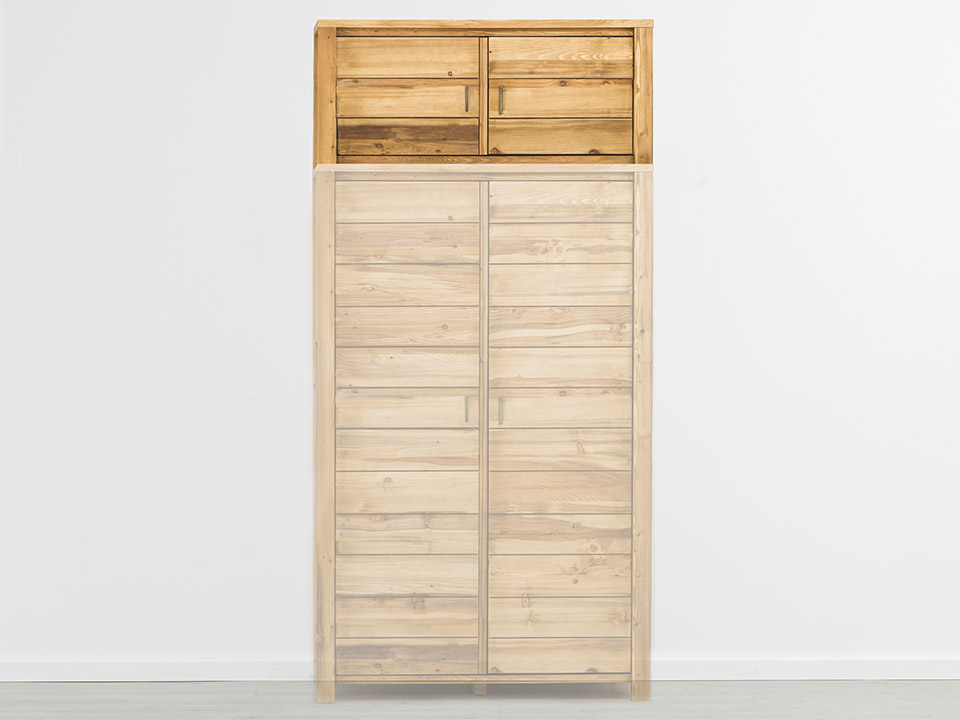 nadstawka drewniana do szafy dwudrzwiowej