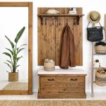 panel wieszakowy z drewna