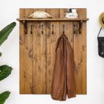 panel wieszakowy z drewna rustykalny do przedpokoju sosnowy