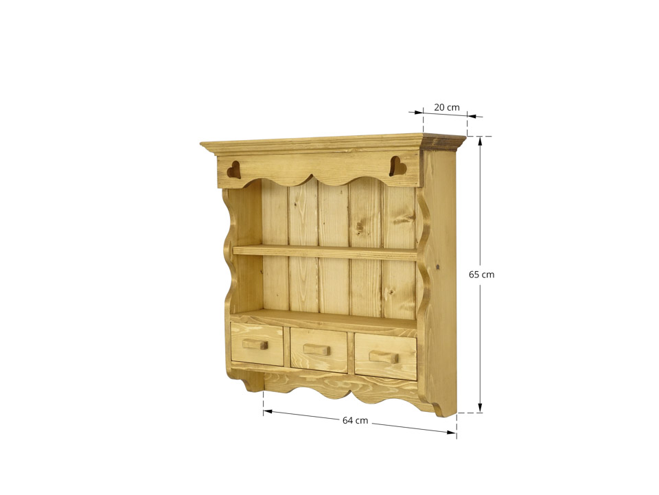 półka drewniana wisząca rustykalna