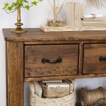 rustykalna drewniana konsola
