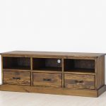 rustykalna drewniana szafka rtv do salonu