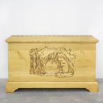 skrzynia drewniana góralska zdobiona