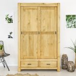 szafa drewniana dwudrzwiowa nowoczesna do sypialni