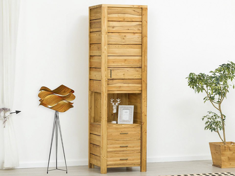 szafa drewniana pojedyncza rustykalna