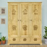 szafa drewniana świerkowa trzydrzwiowa góralska do sypialni