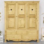 szafa drewniana świerkowa trzydrzwiowa góralska do sypialni