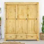 szafa drewniana trzydrzwiowa nowoczesna do salonu