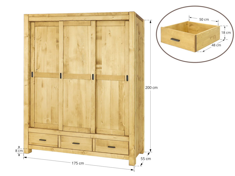 szafa drewniana wymiary
