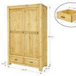 szafa dwudrzwiowa drewniana wymiary