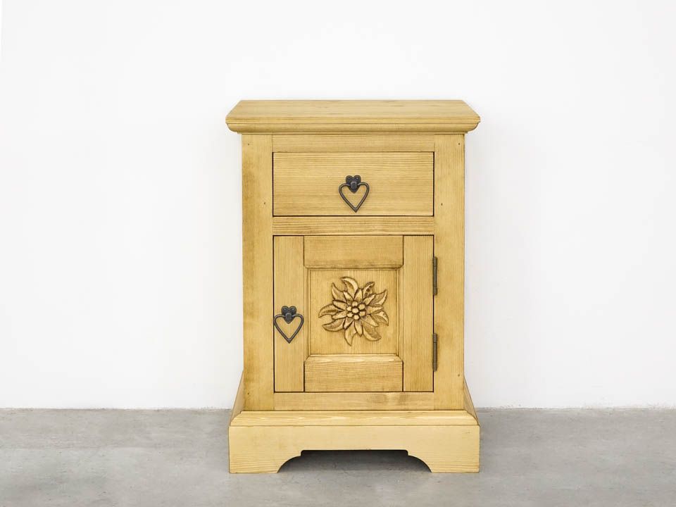szafka nocna drewniana świerkowa