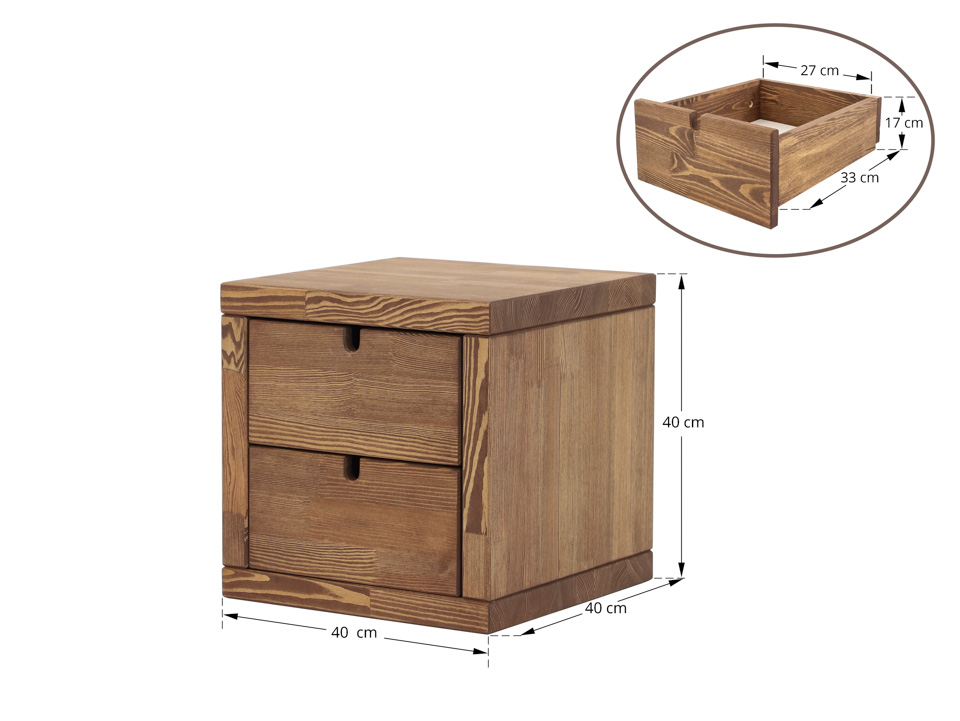 szafka nocna drewniana wymiary
