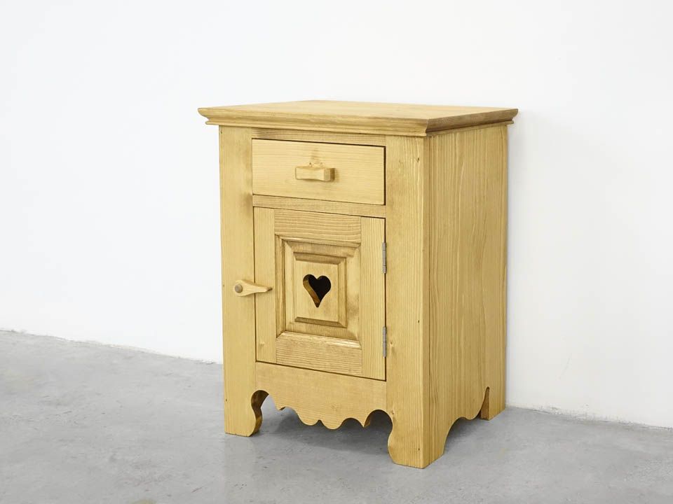 szafka nocna z drewna świerkowego