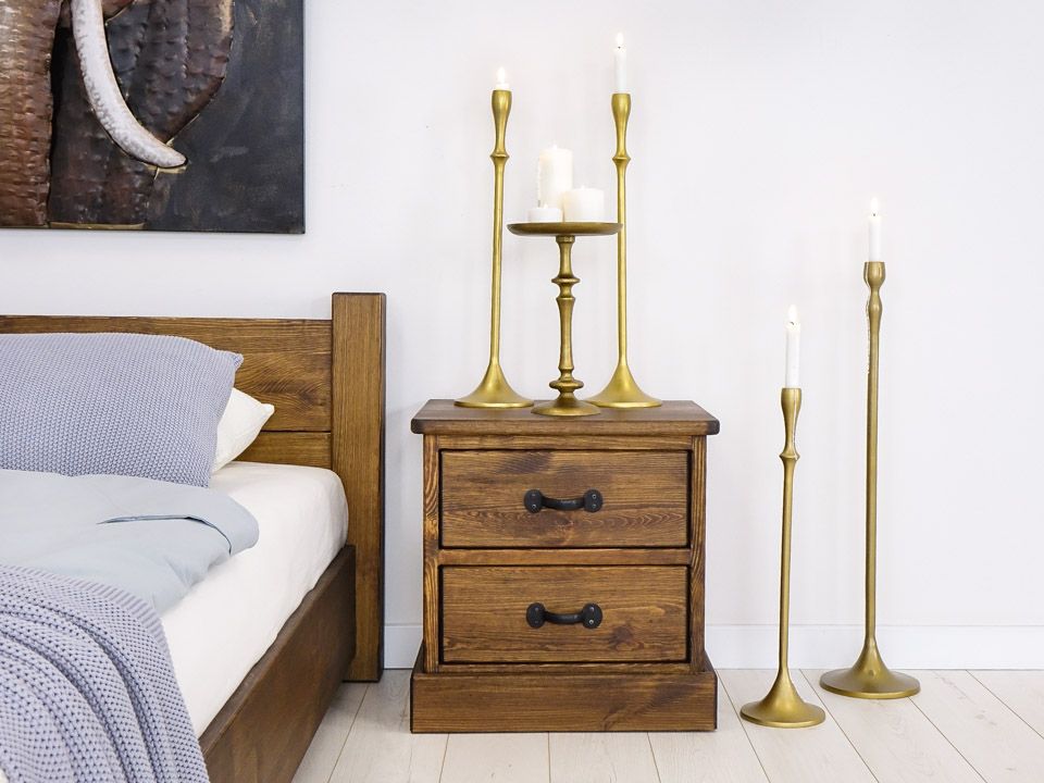 szafka nocna z litego drewna