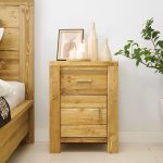 szafka nocna z litego drewna rustykalna z szufladą