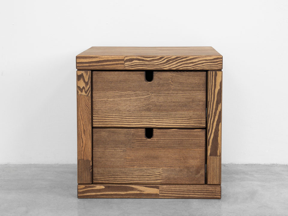 szafka nocna z litego drewna sosnowego